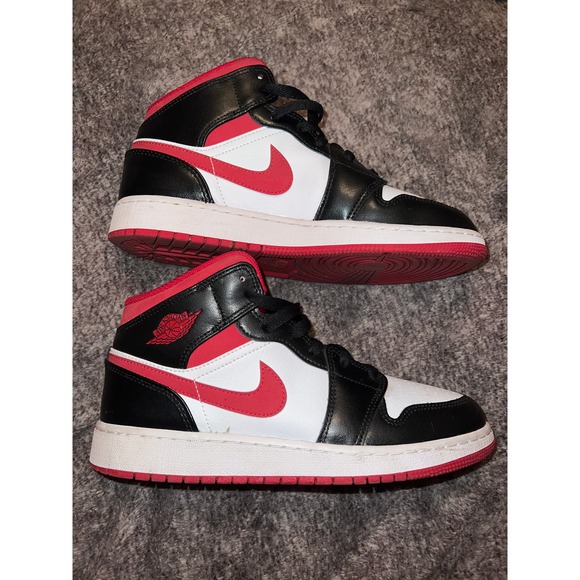 Nike Other - Air Jordan 1 Mid GS - DJ4695 122 - White / Gym Red - Black - 6.5 Youth